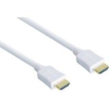 (€9,80*/1m) 0.50m Good Connections HDMI1.4 Anschlusskabel HDMI-Stecker auf HDMI-Stecker Weiß vergoldet
