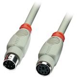 (€2,45*/1m) 2.00m Lindy PS/2 Verlängerungskabel PS/2 Buchse auf PS/2 Stecker Grau geschirmt