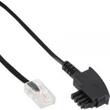 (€3,90*/1m) 1.00m InLine TAE-F Anschlusskabel TAE-F Stecker auf RJ45 Stecker Schwarz