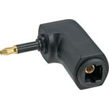 InLine OPTO Audio Kupplung, Toslink Buchse / 3,5mm Stecker, gewinkelt
