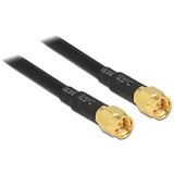 (€4,45*/1m) 2.00m Delock WLAN Antennenkabel SMA Stecker auf SMA Stecker Schwarz