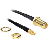 (€24,50*/1m) 0.20m Delock WLAN Antennenkabel RG-174 MMCX Stecker auf SMA Buchse