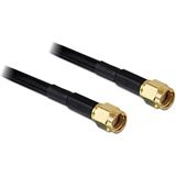 (€4,45*/1m) 2.00m Delock WLAN Antennenverlängerung RP-SMA Stecker auf RP-SMA Buchse Schwarz