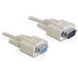 (€4,90*/1m) 1.00m Delock Seriell Verlängerungskabel RS232-Buchse auf RS232-Stecker beige