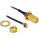 (€34,50*/1m) 0.20m Delock WLAN Antennenkabel MHF Stecker auf RP-SMA Buchse Schwarz