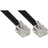 (€1,95*/1m) 2.00m InLine ISDN Anschlusskabel RJ12 Stecker auf RJ12 Stecker Schwarz
