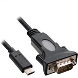 (€7,17*/1m) 1.80m InLine Seriell Anschlusskabel 9pol Buchse auf USB C Stecker Schwarz Adapter