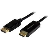 (€23,90*/1m) 1.00m Startech Displayport 1.2 Adapterkabel Displayport Stecker auf HDMI-Stecker Schwarz vergoldet