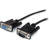 (€9,80*/1m) 0.50m Startech Seriell Verlängerungskabel RS232-Stecker auf RS232-Buchse Schwarz